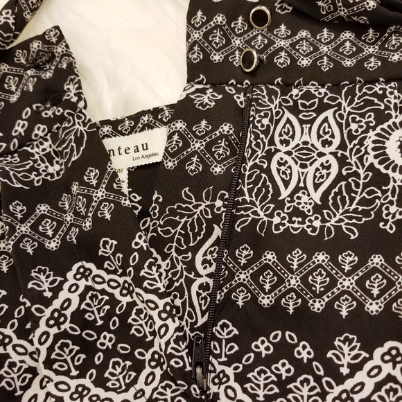 Monteau Black & White Patterned High-rise Shorts M - Picture 4 of 6